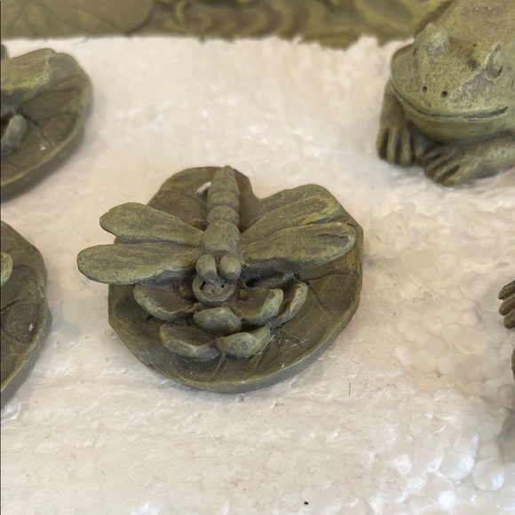 Stone frog & Dragonfly Tic Tac Toe Set inside outside all ages Decor & play NEW - Picture 10 of 10